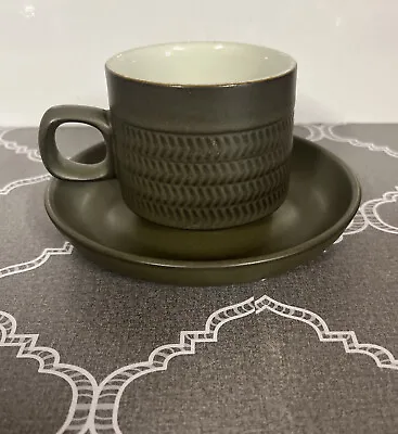 Denby Chevron Cup And Saucer Used VGC • £9.99