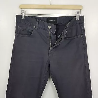 J LINDEBERG Jeans Mens W29 L32 Grey Slim Fit Straight Stretch Mid Rise Denim Jay • $24.89