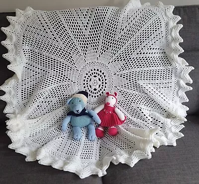 ***Hand Crochet Baby Shawl Blanket*** • £14.99