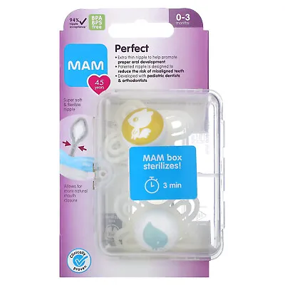 Perfect Pacifier 0-3 Months Unisex 2 Count • $15.08