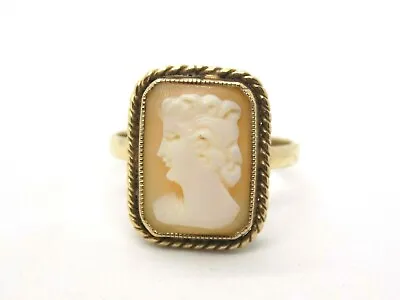 Vintage/Antique English 9ct Gold Cameo Ring. Size P 1/2. Good Condition. • $149.20