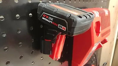 Tool Storage - Pegboard Mounted Milwaukee M12 12v Battery Holder • $3