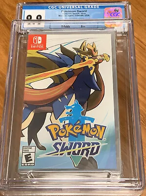 NEW ENCASED 2022 SWITCH Pokemon SWORD Game CGC Graded 9.9 Y-Fold A++ SEALED • $169.95