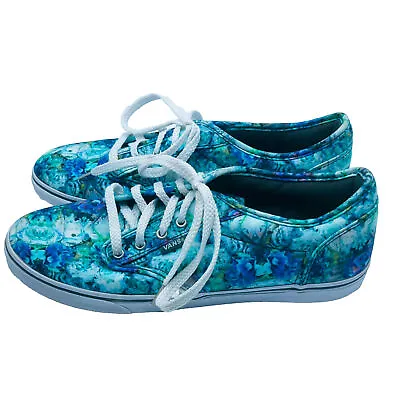 Classic Atwood Floral Blue Green Women’s 8.5 Vans • $16