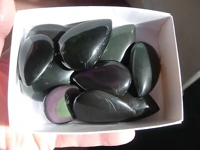 Rainbow Obsidian Teardrops  X 10  298 Gms EBay U.K. Seller For Over 20 Years • £40