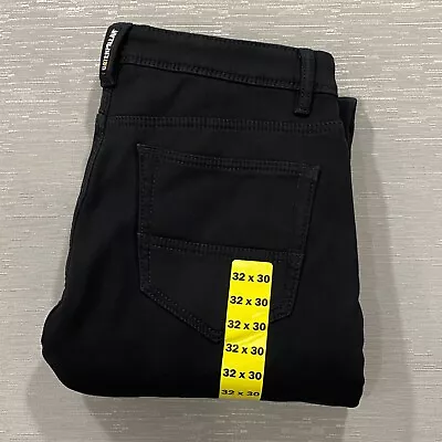 CAT Caterpillar Fleece Lined Black Canvas Work Pants Mens Size 32 X 30 Insulated • $25.95