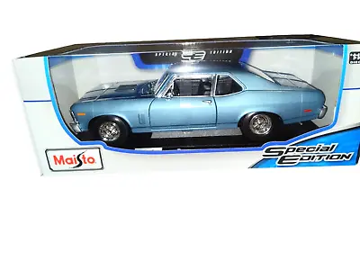 Maisto 1:18 1970 Chevrolet Nova SS Coupe Turquoise 1:18 Special Edition Model • $30.99