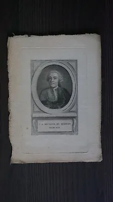 Meusnier De Querlon Anne-gabriel (1702-1780)-man Of Letters- Grav Orig.xviieme • $21.29