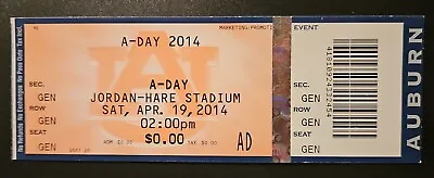 Auburn Tigers Football FULL Ticket 4/19 2014 Spring Game WR Sammie Coates Stub • $5.75