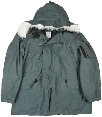 US Air Force Extreme Cold Weather Parka Type N-3B Jacket Hood Fur USAF N3B • $114.95