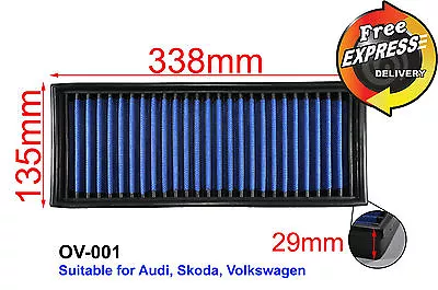 $59 • Buy High-Flow Drop-In Simota Air Filter For Audi Skoda Volkswagen OV-001