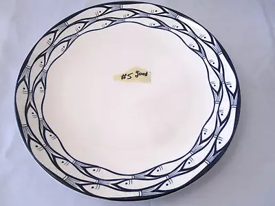 Vintage Jersey Pottery Ceramic Sardine Run Dinner Plate 11 D Fish School LOT #5 • $49.99