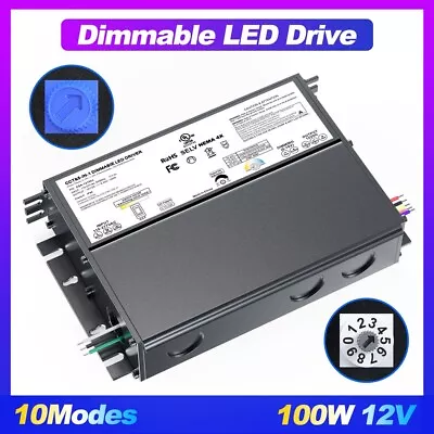 100W 12V Dimmable LED Driver With 10 Modes 5 In 1 Triac Dimmable Power Supply • $79.96