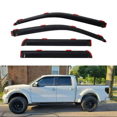 Fit For Ford F150 Crew Cab 09-14 Window Visor Vent Shade/Sun Wind/Rain Deflector • $34.99