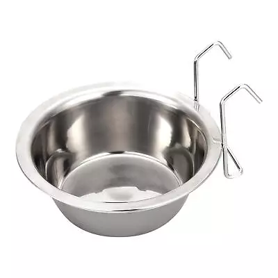 Dog Bowl Classic Stainless Steel Hanging Crate Cup Bowls For Dogs - Portable • $11.40