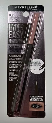 Maybelline New York Deep Brown 002 Hyper Easy No Slip Eyeliner Pencil New In Pkg • $8.99