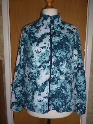 £3.50 • Buy M&S Marks And Spencer Women's Blue Mix Zipped Fleece Cardigan Size 18