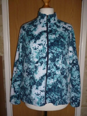 £3.50 • Buy M&S Marks And Spencer Women's Blue Mix Zipped Fleece Cardigan Size 18