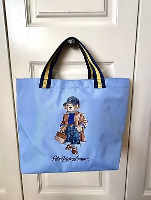 Brand New Ralph Lauren Polo Bear Shopper Tote Bag Light Blue With Cosmetic Pouch • £22.99