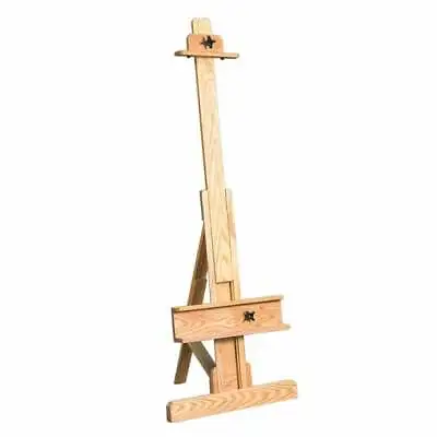 Solid Oak VINTAGE ARTIST PAINTER'S EASEL PROFESSIONAL QUALITY ADJUSTABLE 80  • $198.98