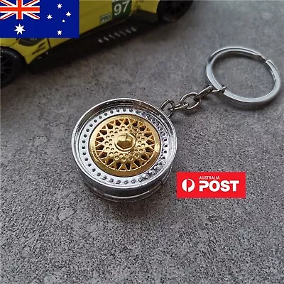 Keyring BBS RS Style Alloy Wheel Rim Keychain  Automotive Part Vintage Car Gift • $11.39