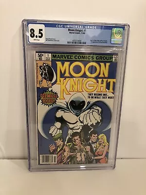 Moon Knight #1 Newsstand CGC 8.5 W 1st Raoul Bushman Marvel Origin Solo Series • $65