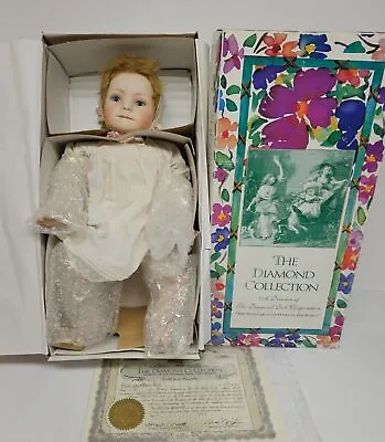 18 Inch Porcelain Baby Doll Rotraut Schrott Diamond Collection Box COA Signed • $118.13