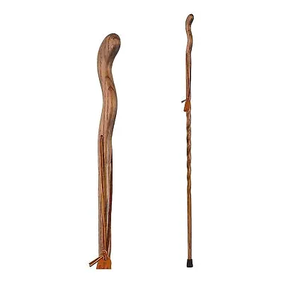 Brazos Twisted Fitness Walker Brown Wood Walking Stick 55 Inch Height • $46.70