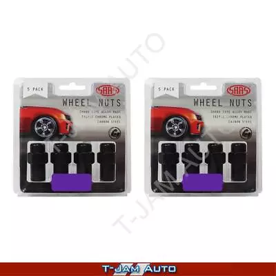 SAAS Wheel Nuts Mag 1/2 Blk 43mm 2x5PK For Ford Ranger 1983-On • $35.45