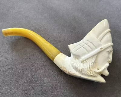 Vintage Block Meerschaum Pipe Knight Head • $29.99