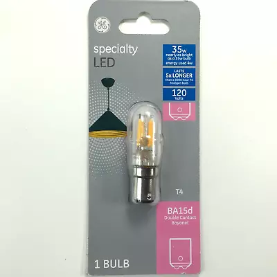 GE LED T4  Replacement Bulb BA15D Soft White. 35w Uses 4w • $10.49