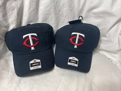 Men’s Adjustable MN Twins Baseball Cap Pair Qty2 • $21.95