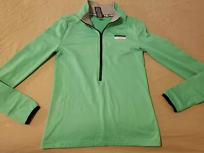 Womens Victoria Secret Pink Half Zip Sweater S Small Green Athletic • $18.72