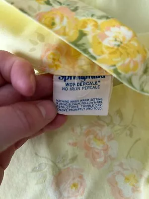 Vintage SpringMaid Wondercale Yellow Floral Pillow Case  • $12