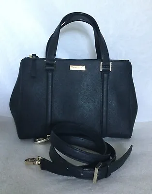 KATE SPADE NY Black Leather Tote/Cross Body/Shoulder Bag / Handbag • $149