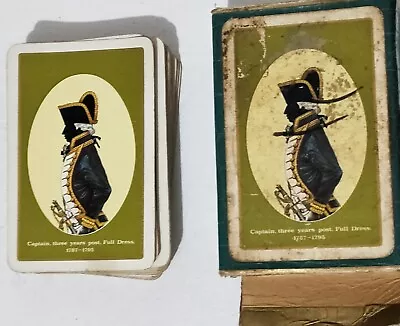 Vintage Silhouette Of Captain 3 Years Post Full Dress 1787 - 1795 Playing Cards • $2