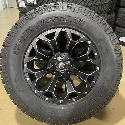 20x10 Fuel D546 Assault Black Wheels 37  AT Tires 8x170 Ford Super Duty F350 • $2944.05