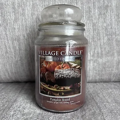 Village Candle Pumpkin Bread HTF Used Limited Edition Discontinued Scented Fall  • $27.97