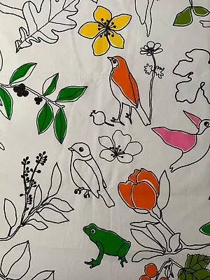 Vintage IKEA Cotton Fabric S Edholm/L Ullenius Sweden 2008. Birds 150 X 145 Cm • £19.83