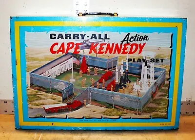 Vintage Marx Carry-All Action Cape Kennedy Play Set 4625 Empty Tin Litho Box • $22.49