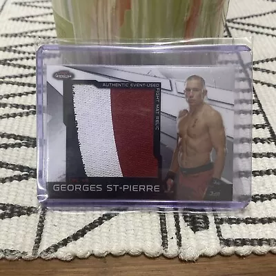 2011 Topps Finest UFC 48 Georges St-Pierre Jumbo Mat Relic 3 Color Rare HTF • $29.99