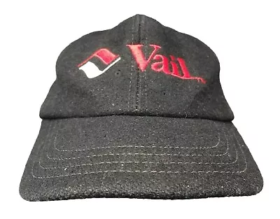 Vail TM Colorado Trapper Flap VTG Hat Cap Snow Ski Black CO Retro Hot 80s 90s • $12.73