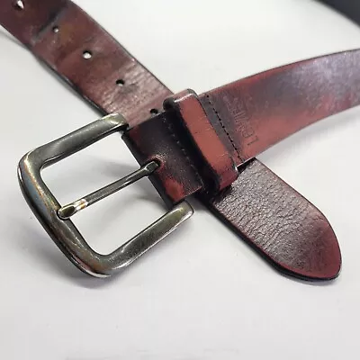 Levis Leather Belt 42 Strauss & Co. Distressed Red Brown 11LV02H5 • $20.66