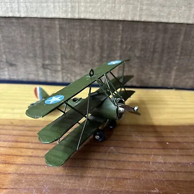 Green Tri-plane Metal Airplane Model Diecast  6” L 6” W • $29