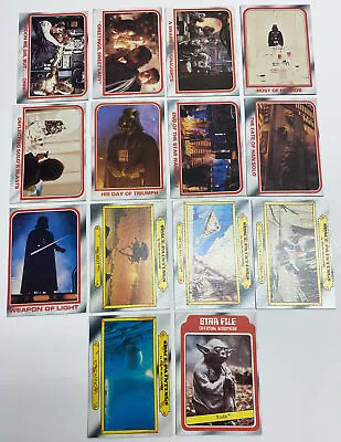 Vintage 1980 Topps STAR WARS Empire Strikes Back Series 1 Card Lot Of 14 Yoda • $5.40