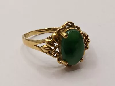 Vintage 18ct Gold & Emerald Dress Ring. Hallmarked No Reserve  😍😍  • £40
