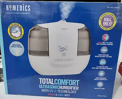 TESTED* HoMedics TotalComfort Ultrasonic Humidifier UV-C Tech. Warm Cool Mist • $13.89