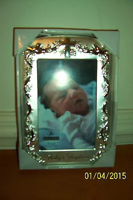 NEW Malden Baby Baptism Two-Tone Picture Frame  Pewter  • $12.95