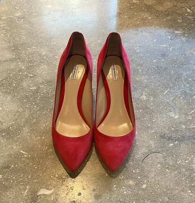 £69 • Buy Emporio Armani Red Suede Shoes Eur 39.5, UK 6.5