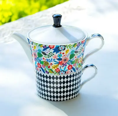 Grace Teaware Mad Hatter Fine Porcelain Tea For One • $45